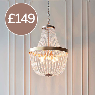 Endon Celine 5 Light Ceiling Fitting Gold